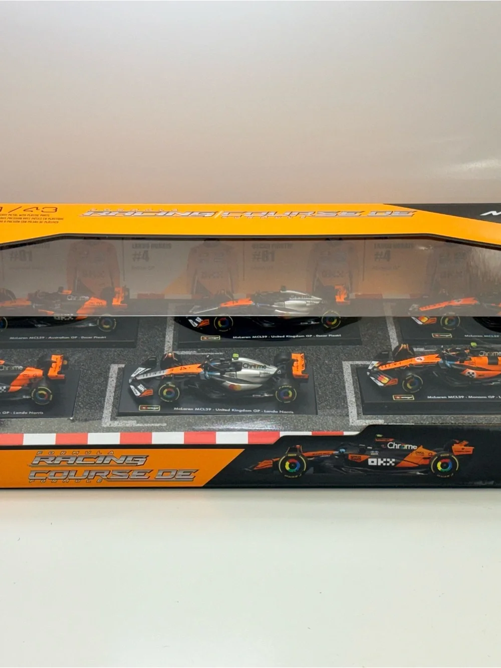 Racing Course Die-Cast Car Set - Orange and Black